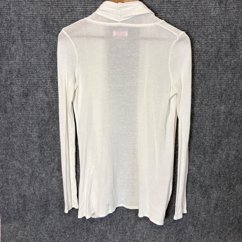 Lilly Pulitzer White Open Front Cardigan Womens S Pima Cotton Modal Lightweight - Picture 4 of 5